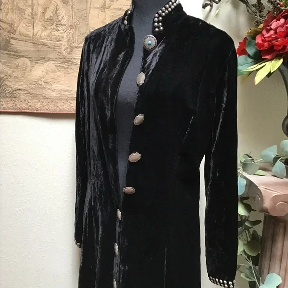 Double D Ranch Black Velvet Long Sleeve Dress - Picture 5 of 14
